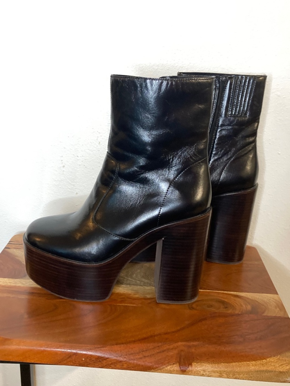 Jeffrey campbell Mexique platform leather ankle boots